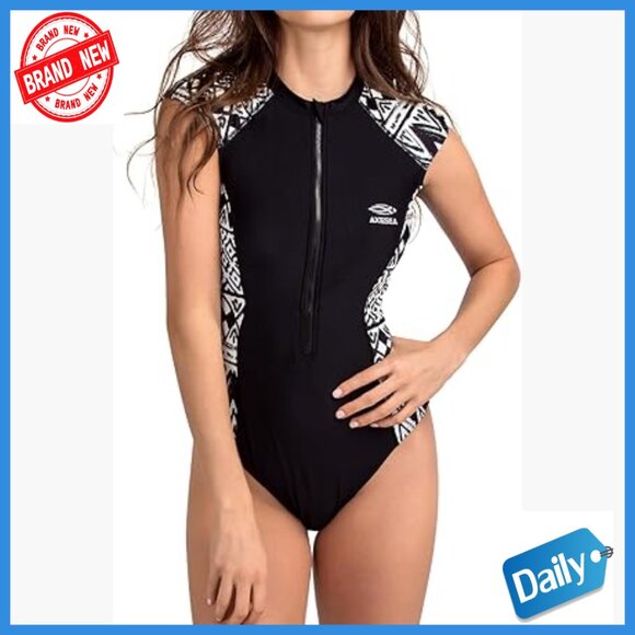 Other - Retro One Piece Swimsuit Slim Fit Rash Guard UPF 50+ Quick Dry